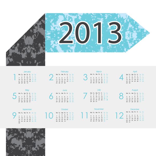 تقویم طرح فلش 2013