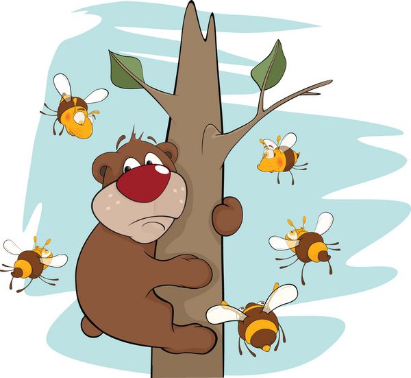 توله خرس و زنبور عسل کارتون