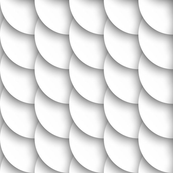 الگوی بدون درز دایره‌های سفید با سایه‌های کشویی وکتور