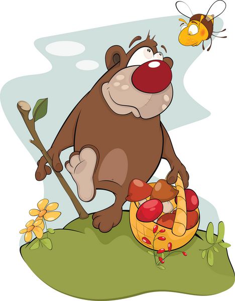 خرس و زنبور عسل کارتون