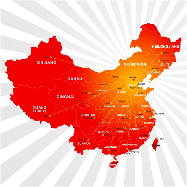 وکتور نقشه چین