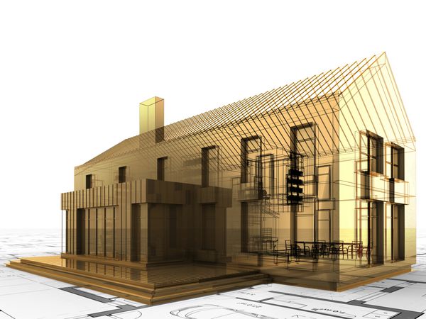 مفهوم طراحی خانه با ارزش ساختمان طلا معماری ارزشمند
