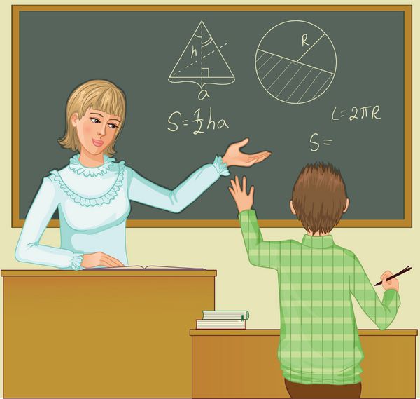 معلم تخته سیاه از بچه ها می پرسد