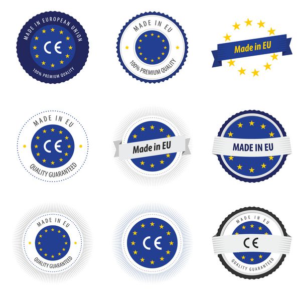 ساخته شده در برچسب ها نشان ها و برچسب های اتحادیه اروپا