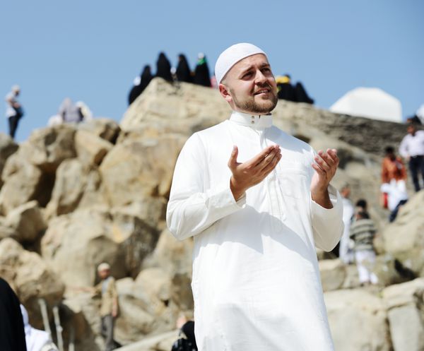 زائران مسلمان در جبل عرفات حج
