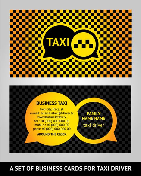 تاکسی کارت ویزیت وکتور