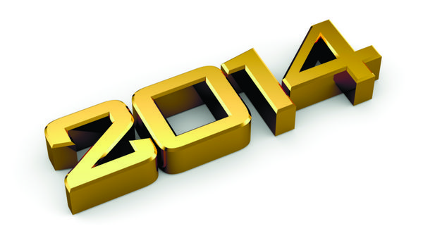 سه بعدی مبارک سال نو طلایی 2014