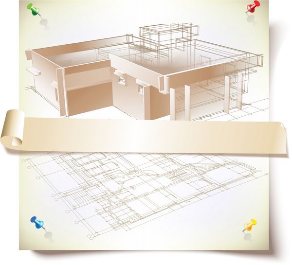 پس زمینه معماری گرانج با مدل ساختمان سه بعدی بخشی از پروژه معماری پلان معماری پروژه فنی برنامه ریزی معماری روی کاغذ پلان ساختمانی