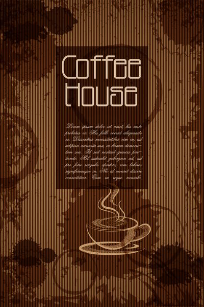 وکتور آسان برای ویرایش قهوه داغ برای طراحی منوی کافه تریا