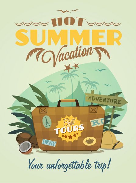 پوستر قدیمی تعطیلات تابستانی
