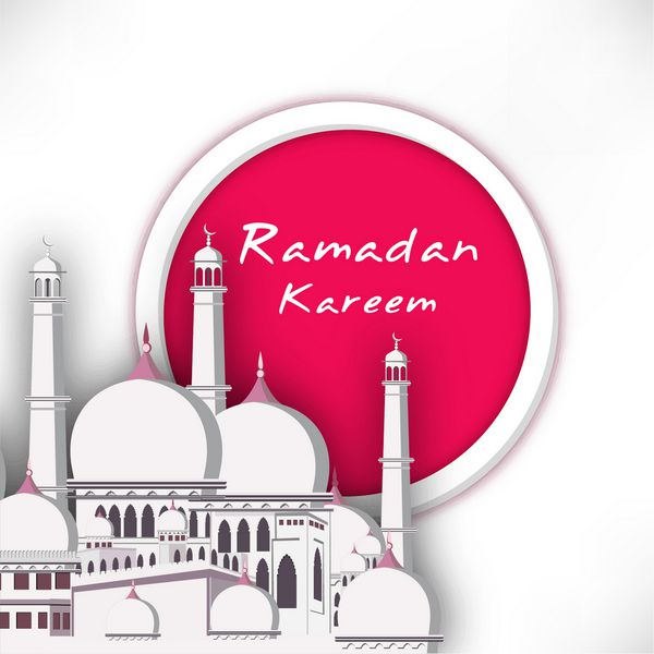 پس زمینه رمضان کریم با مسجد