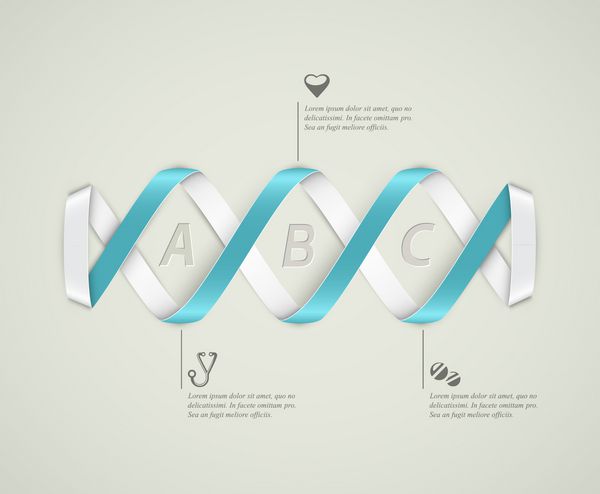 بنر DNA اینفوگرافیک پزشکی تصویر شامل شفافیت و جلوه های ترکیبی است