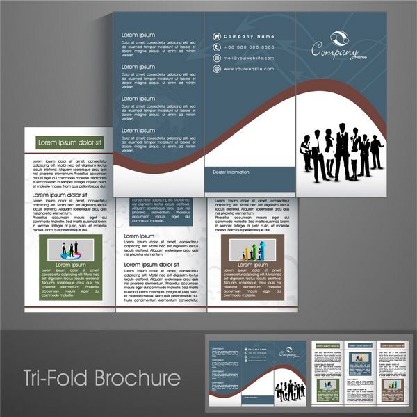 قالب بروشور سه تایی کسب و کار حرفه ای بروشور شرکتی یا طراحی جلد می تواند برای انتشار چاپ و ارائه استفاده شود