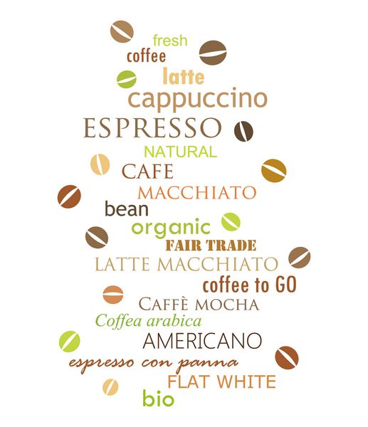 لیست طراحی انواع قهوه وکتور