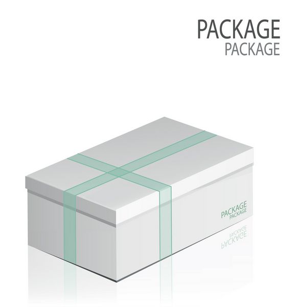 بسته بندی طرح جعبه سفید 2 وکتور