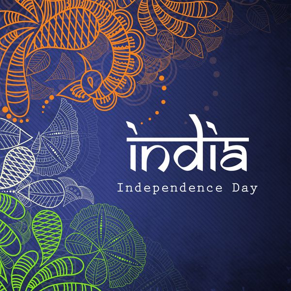 پس زمینه روز استقلال هند تزئین شده با گل