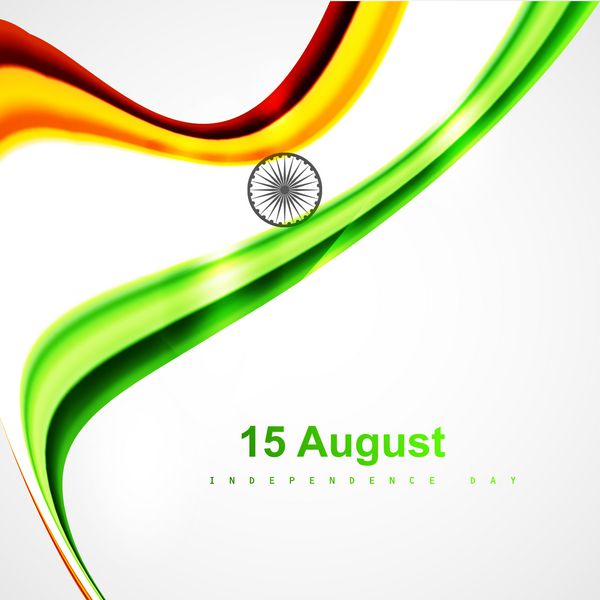 وکتور موج پرچم شیک رنگارنگ سه رنگ فوق العاده هندی