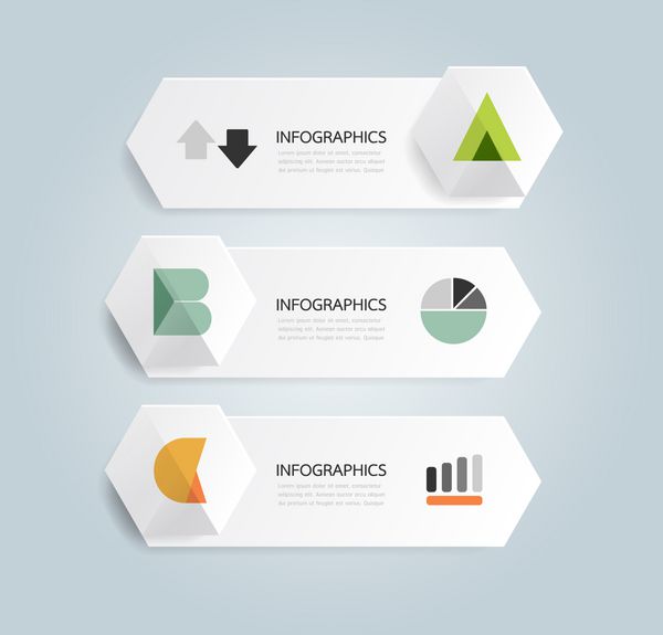 طراحی مدرن قالب اینفوگرافیک سبک مینیمال با الفبا