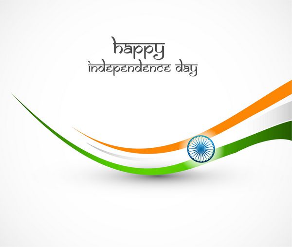 تصویر موج شیک پرچم هند برای پس زمینه روز استقلال