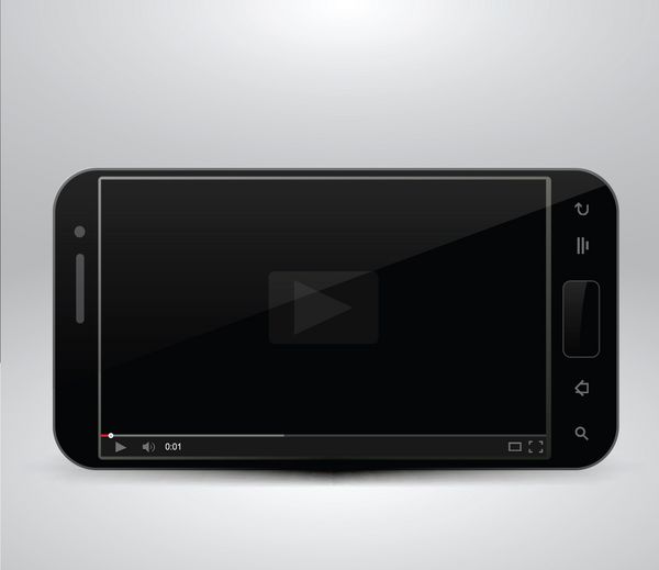 گوشی هوشمند با پخش کننده ویدیو
