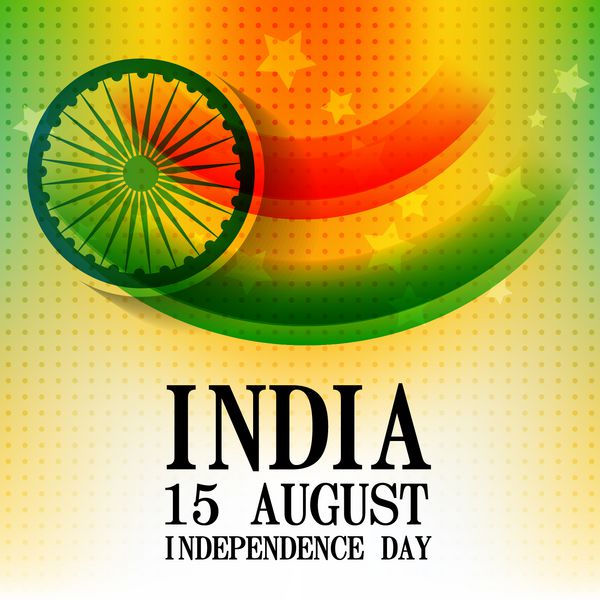 وکتور پس زمینه روز استقلال هند با فضایی برای متن شما