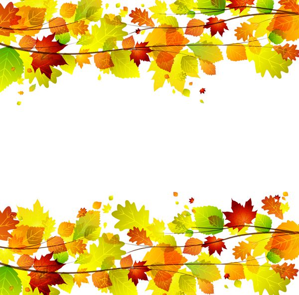 پس زمینه برگ های پاییزی با فضایی برای متن