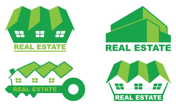 نمادهای سبز ساده تجارت در املاک و مستغلات
