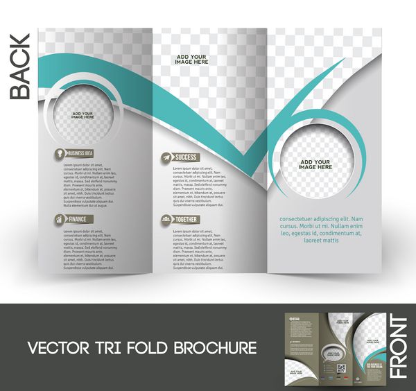 طراحی بروشور فروشگاه تجاری شرکتی Tri-Fold Mock up