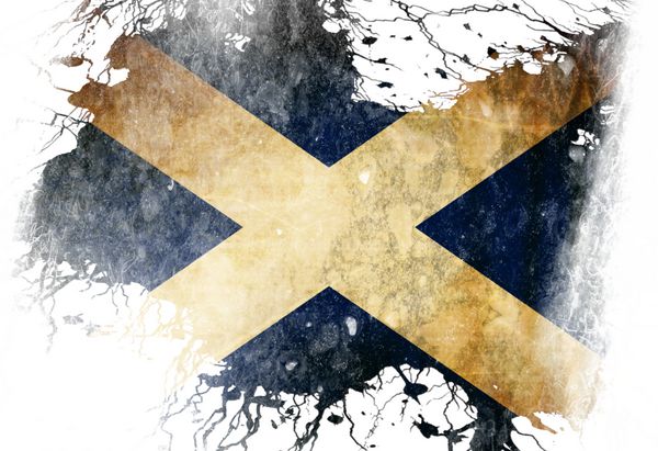 پرچم اسکاتلند با برخی جلوه ها و خطوط گرانج