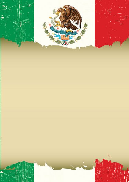 پرچم عمودی خراشیده مکزیک یک پرچم استفاده شده برای این پوستر