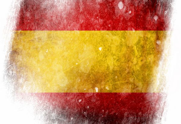 پرچم اسپانیا با برخی جلوه ها و خطوط گرانج