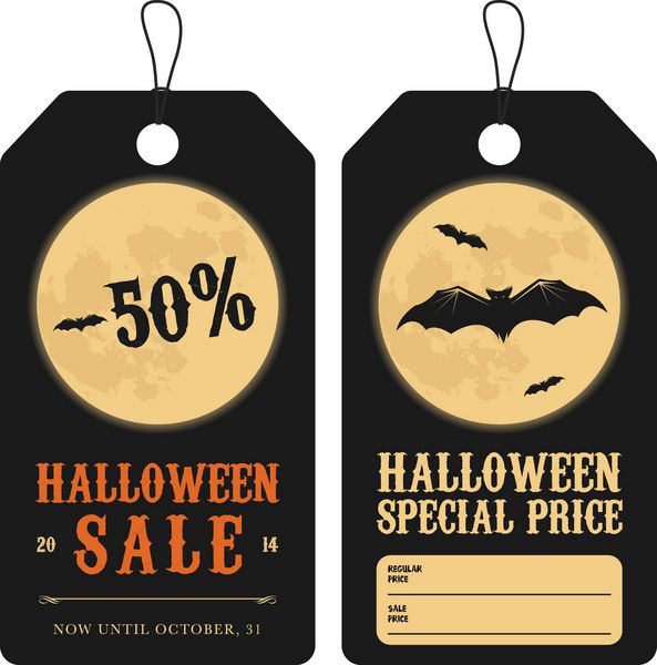 برچسب قیمت فروش ویژه هالووین