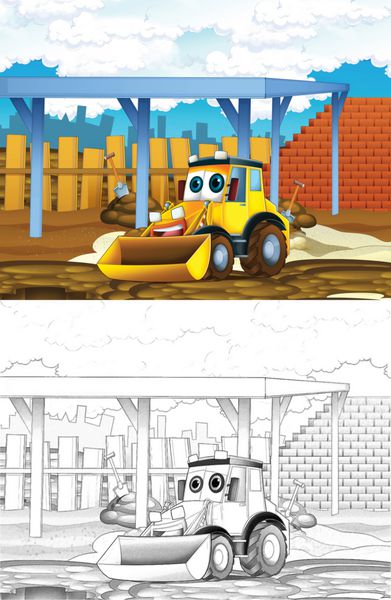 صفحه رنگ آمیزی هنری خارج از سبک کارتونی - تصویرسازی برای کودکان