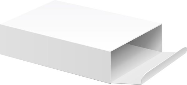 جعبه بسته بندی مقوایی محصول سفید باز شده تصویر جدا شده در پس زمینه سفید آماده برای طراحی شما وکتور