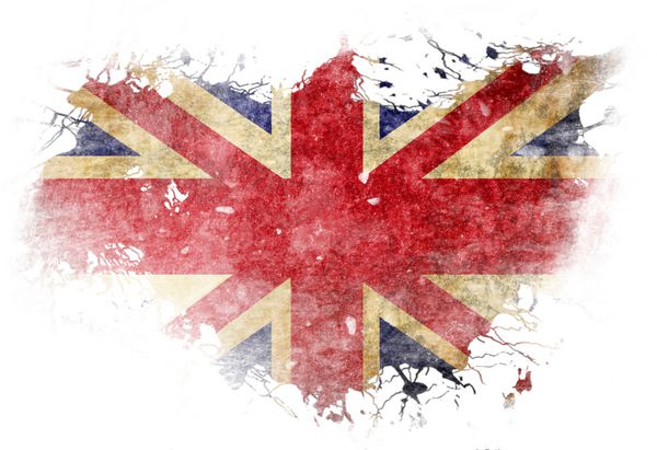 پرچم بریتانیا با برخی جلوه ها و خطوط گرانج