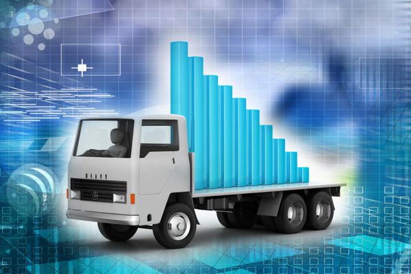 نمودار حمل و نقل تجاری در کامیون