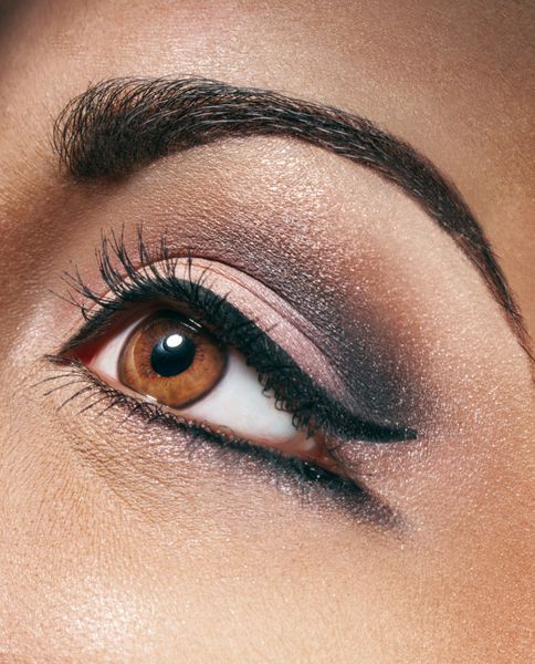 چشم قهوه ای عکس زیبایی ماکرو