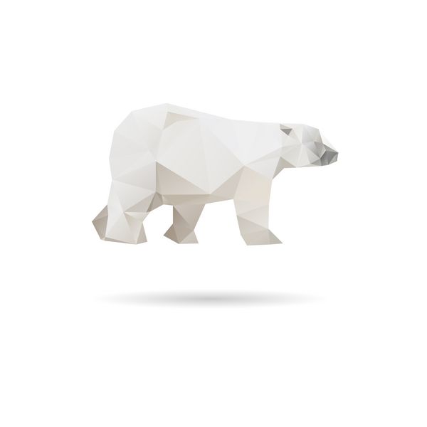 خرس انتزاعی جدا شده بر روی پس زمینه سفید