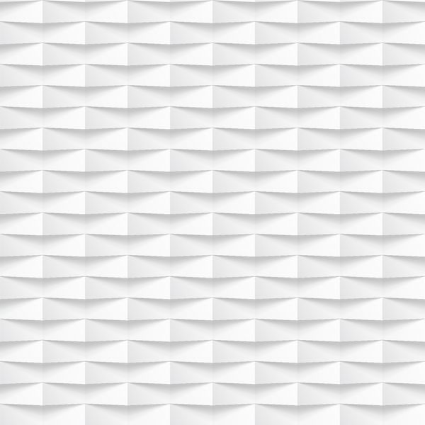 پس زمینه هندسی سه بعدی انتزاعی بافت بدون درز سفید با سایه بافت پس زمینه ساده و تمیز الگوی پانل دیوار داخلی سه بعدی وکتور