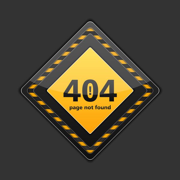 علامت صفحه یافت نشد خطای 404 وکتور