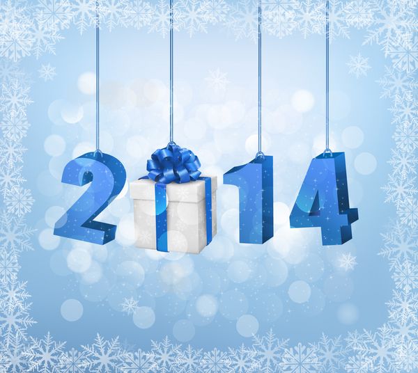 سال نو 2014 مبارک قالب طراحی سال نو وکتور