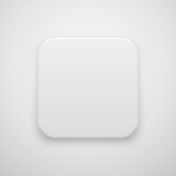 نماد برنامه انتزاعی سفید قالب دکمه خالی با سایه واقعی و پس‌زمینه روشن برای وب‌سایت‌ها رابط‌های کاربری UI برنامه‌ها برنامه و ارائه‌های تجاری وکتور