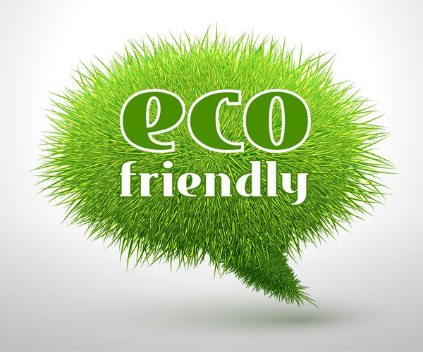وکتور بردار مفهومی یا نمادی جدا شده سازگار با محیط زیست مفهوم چمن سبز