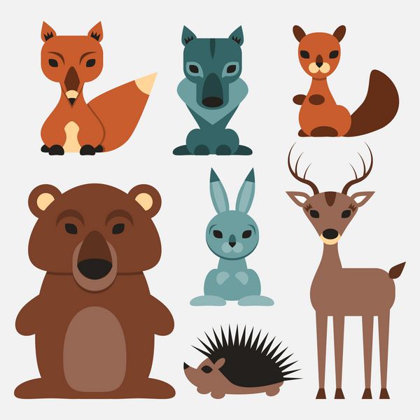 مجموعه ای از حیوانات وحشی زیبا که در جنگل زندگی می کنند