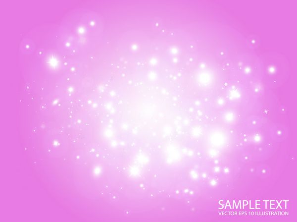 الگوی وکتور فضای مجموعه Sparks - وکتور پر زرق و برق صورتی در تصویر پس زمینه فضا