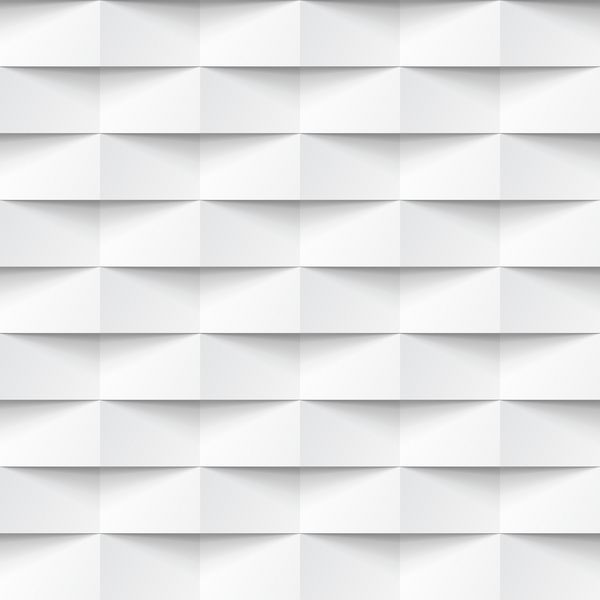پس زمینه هندسی سه بعدی سفید انتزاعی بافت بدون درز سفید با سایه بافت پس زمینه سفید ساده و تمیز الگوی پانل دیوار داخلی سه بعدی وکتور