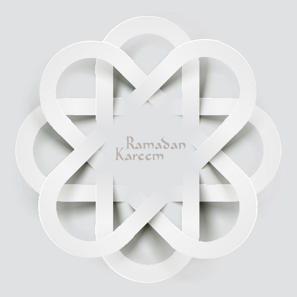 وکتور گرافیک کاغذ مسلمان سه بعدی ترجمه رمضان کریم - سخاوتمندی شما را در ماه مبارک برکت دهد