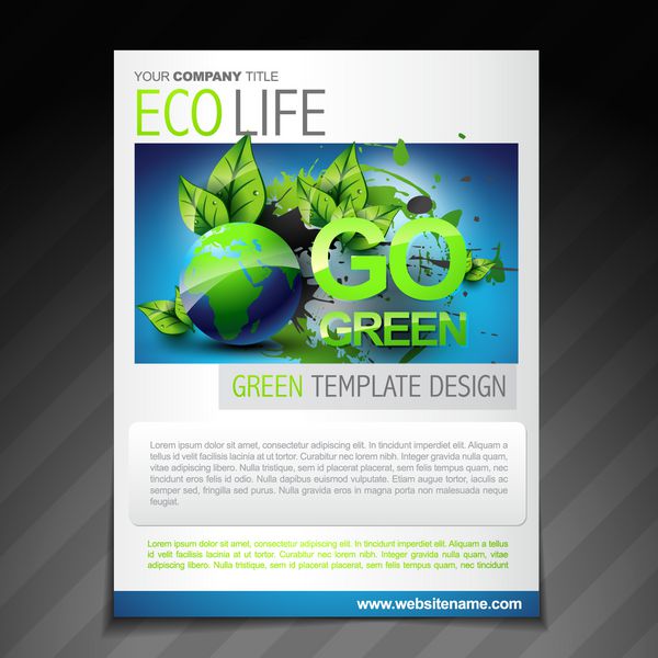 قالب پوستر طراحی بروشور بروشور سازگار با محیط زیست وکتور