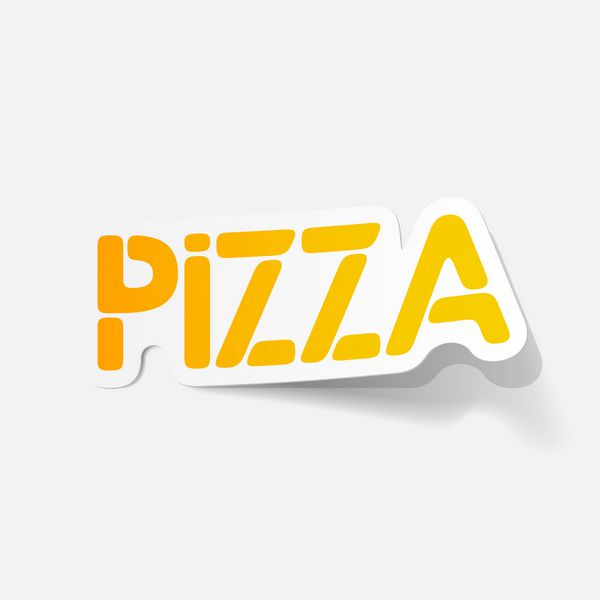 عنصر طراحی واقعی پیتزا