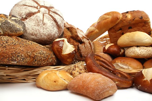 انواع نان پخته شده تازه نان رول و نان